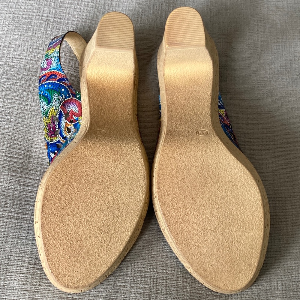 Spring Step Multicolor Open-Toe Slingback Heels, … - image 8